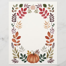 水彩カボチャ&紅葉 レターヘッド