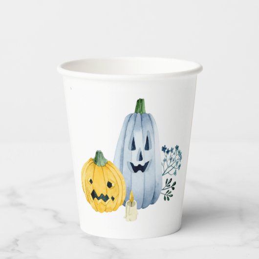 水彩カボチャ 紙コップ (裏面)