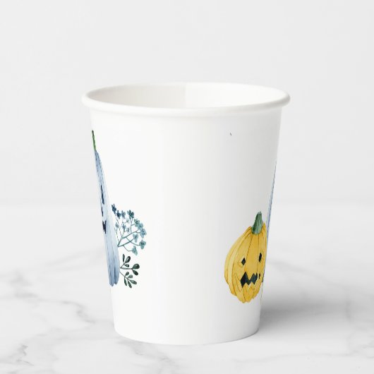 水彩カボチャ 紙コップ (左)