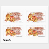 水彩カボチャ 長方形シール (シート)