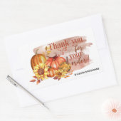 水彩カボチャ 長方形シール (封筒)