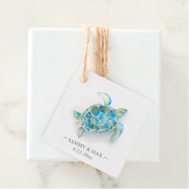 水彩カメのギフトタグ フェイバータグ