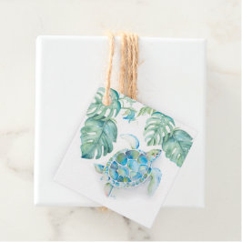 水彩カメのプチギフトタグ フェイバータグ