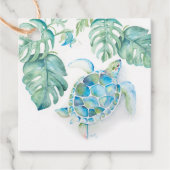 水彩カメのプチギフトタグ フェイバータグ (正面)