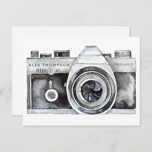 水彩カメラプロフェッショナル撮影者ブシネ ポストカード (正面/裏面)