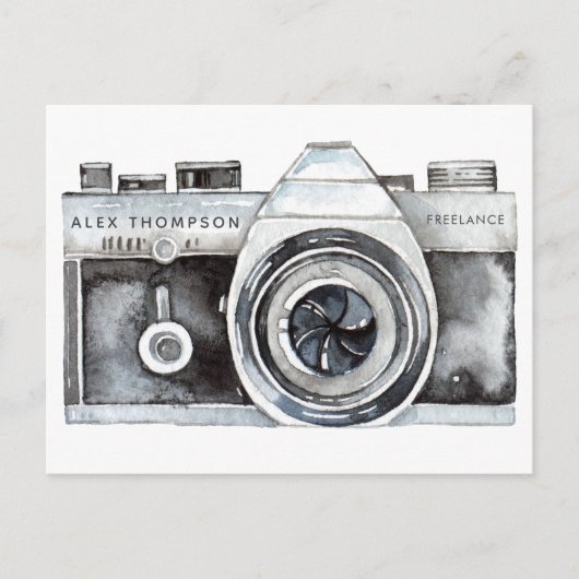 水彩カメラプロフェッショナル撮影者ブシネ ポストカード (正面)