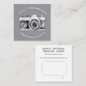 水彩カメラ撮影レンズカスタム スクエア名刺 (正面/裏面)