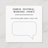 水彩カメラ撮影レンズカスタム スクエア名刺 (裏面)