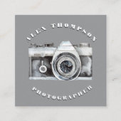 水彩カメラ撮影レンズカスタム スクエア名刺 (正面)