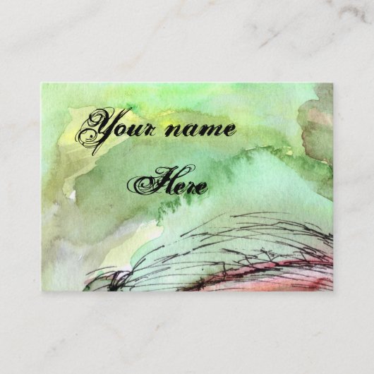 水彩カモダンスタマイズ可能名刺 名刺 (正面)
