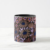 水彩カモミーユ牧草花フローラフィールドd マグカップ (中央)