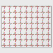 水彩カラフルクリスマスカラフルリボン弓 ラッピングペーパー (フラット)