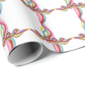 水彩カラフルクリスマスカラフルリボン弓 ラッピングペーパー (ロールコーナー)