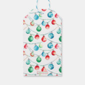 水彩カラフルクリスマスストリングライト ギフトタグ (裏面)