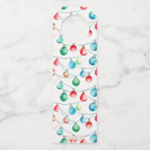 水彩カラフルクリスマスストリングライト ボトルネックタグ (裏面)