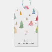 水彩カラフルクリスマスツリー ギフトタグ (裏面)