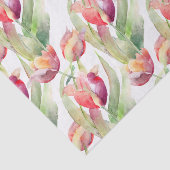 水彩カラフルチューリップ模様 薄葉紙 (詳細)