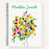 水彩カラフルツリー ノートブック (正面)