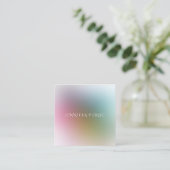 水彩カラフルテンプレートモダンシンプルデザイン スクエア名刺 (スタンド正面)