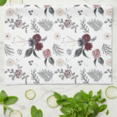 水彩カラフルバラグレ葉イ キッチンタオル (折り畳み)