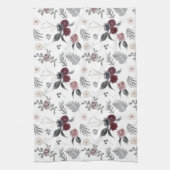 水彩カラフルバラグレ葉イ キッチンタオル (縦)