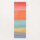 水彩カラフルフィットネストレーニング ヨガマット (裏面)