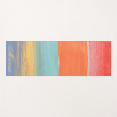 水彩カラフルフィットネストレーニング ヨガマット (正面(横))