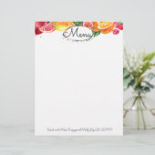 水彩カラフルフルーツパーティーメニューレターヘッド (スタンド正面)