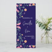 水彩カラフルフローラ枠結婚式 プログラム (スタンド正面)