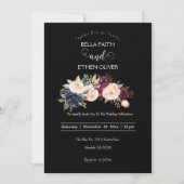 水彩カラフルフローラ結婚式招待状 招待状 (正面)