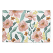 水彩カラフルフローラ 枕カバー (裏面)