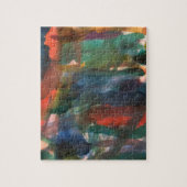 水彩カラフルブラシのストロークが乾く ジグソーパズル (縦)