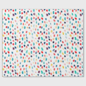 水彩カラフルブラシストロークのシームレスなパターン ラッピングペーパー (フラット)