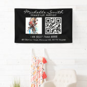 水彩カラフルヘアスタイリングの波型ヘアメイクアップ 横断幕 (インサイチュ)