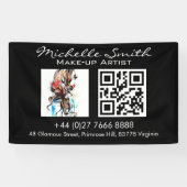 水彩カラフルヘアスタイリングの波型ヘアメイクアップ 横断幕 (横)