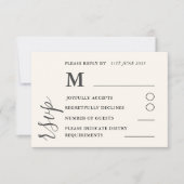 水彩カラフルワイルドフラワー結婚式RSVP 出欠カード (正面)