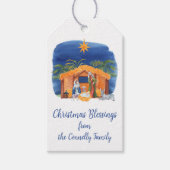 水彩カラフル出生 ギフトタグ (正面)