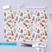 水彩カラフル出生 薄葉紙 (クラフト)