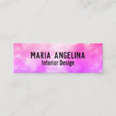 水彩カラフル抽象芸術ピンク スキニー名刺 (正面)
