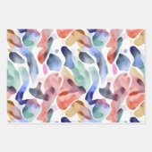 水彩カラフル抽象芸術 ラッピングペーパーシート (正面3)