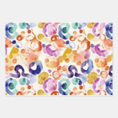 水彩カラフル抽象芸術 ラッピングペーパーシート (正面2)