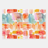 水彩カラフル抽象芸術 ラッピングペーパーシート (正面)