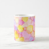 水彩カラフル水玉模様継ぎ目無し模様 コーヒーマグカップ (中央)