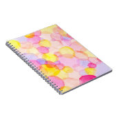水彩カラフル水玉模様継ぎ目無し模様 ノートブック (右側)