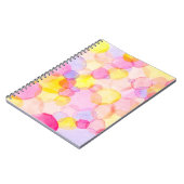 水彩カラフル水玉模様継ぎ目無し模様 ノートブック (左側)