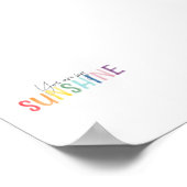 水彩カラフル私のサンシャインアートプリント ポスター (角)