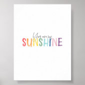 水彩カラフル私のサンシャインアートプリント ポスター (正面)
