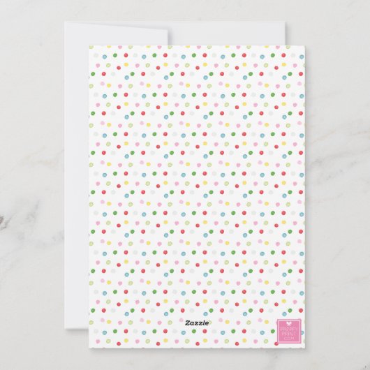 水彩カラフル紙吹雪クリスマスツリーズ写真 シーズンカード (裏面)