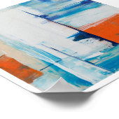 水彩カラフル絵画ズ。抽象芸術大理石缶 ポスター (角)