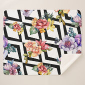 水彩カラフル花束花。フローラ植物 シェルパブランケット (正面(横))